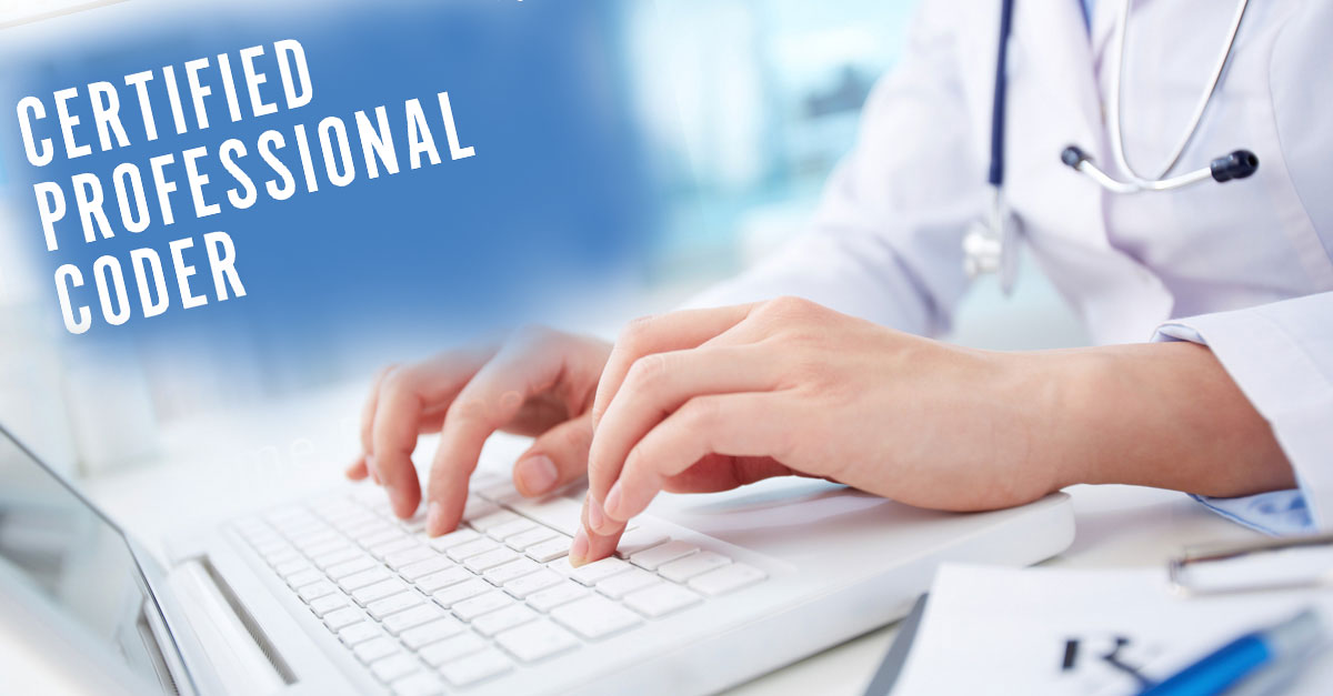 A physician using computer to attend CPC exam online.